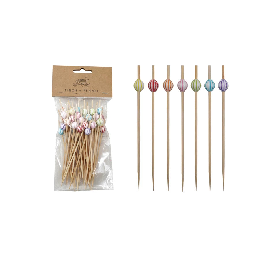 Bamboo Stripe Picks