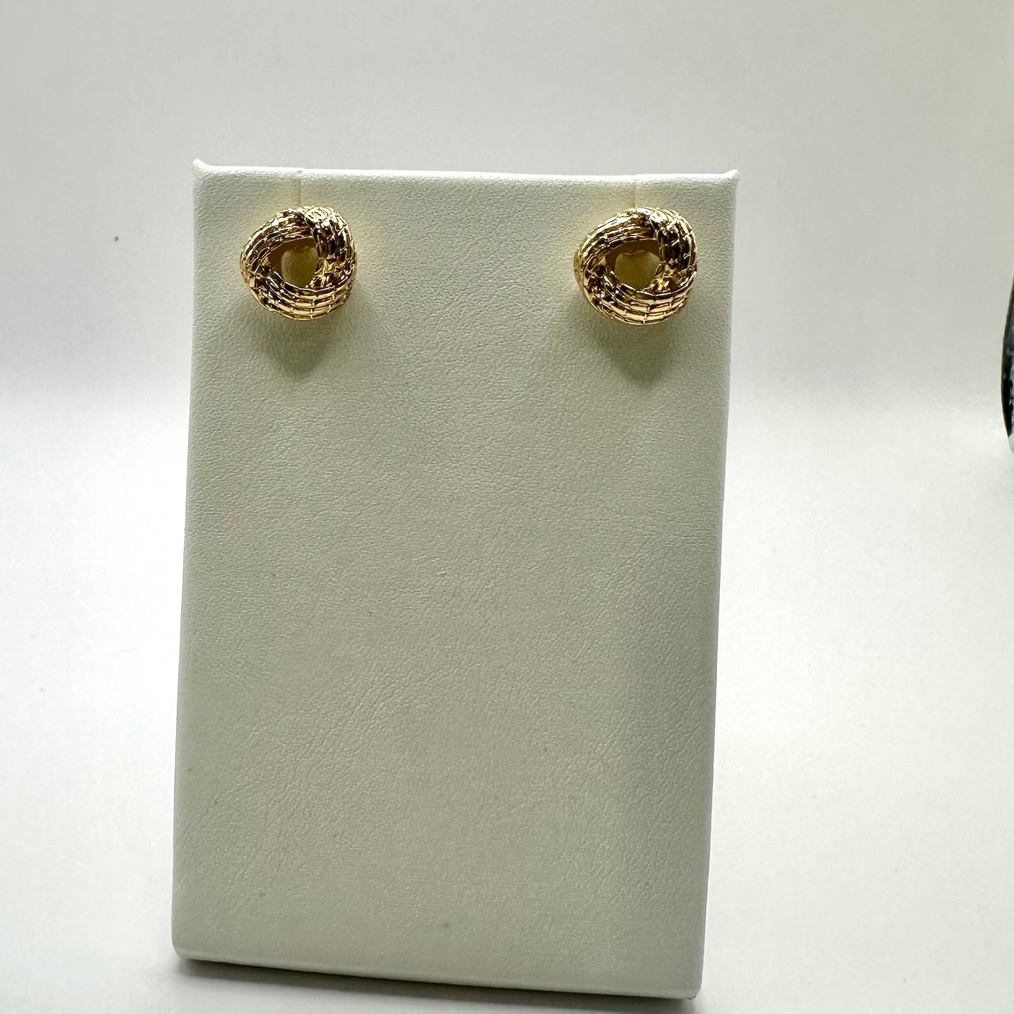 Gold Twist Stud Earrings