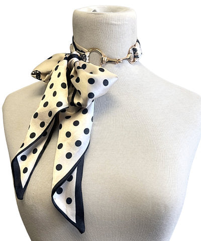 Scarf Necklace with Horsebit Buckle