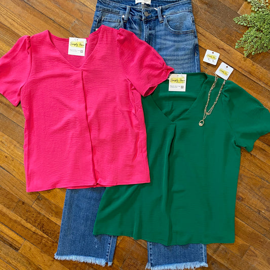 Flounce Puff Sleeve Top