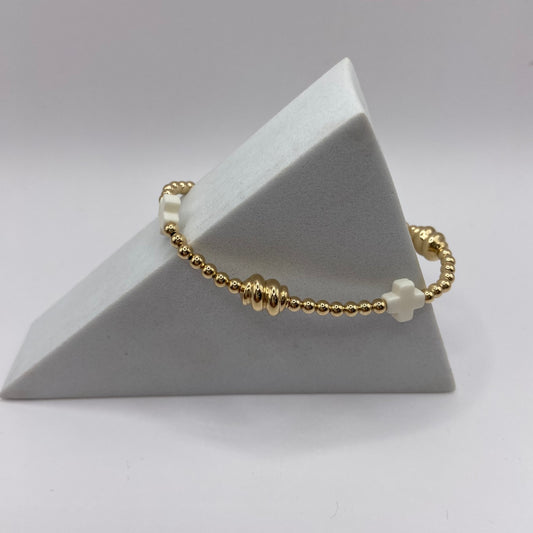 enewton Admire 3mm Cross Off-White Bracelet