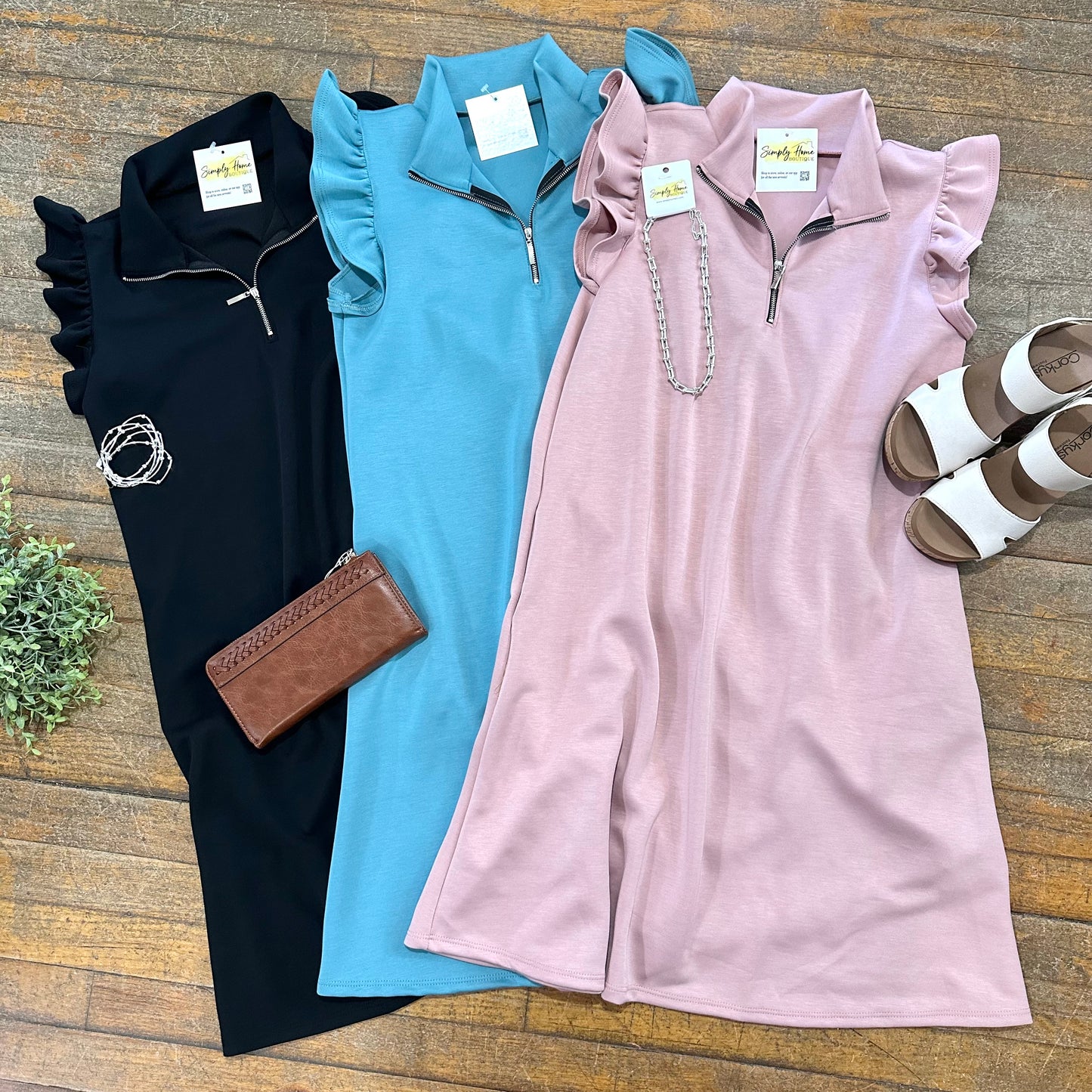Zip Scuba Mini Dress