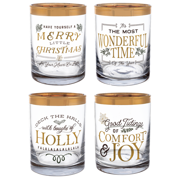 Holiday Lowball Glass