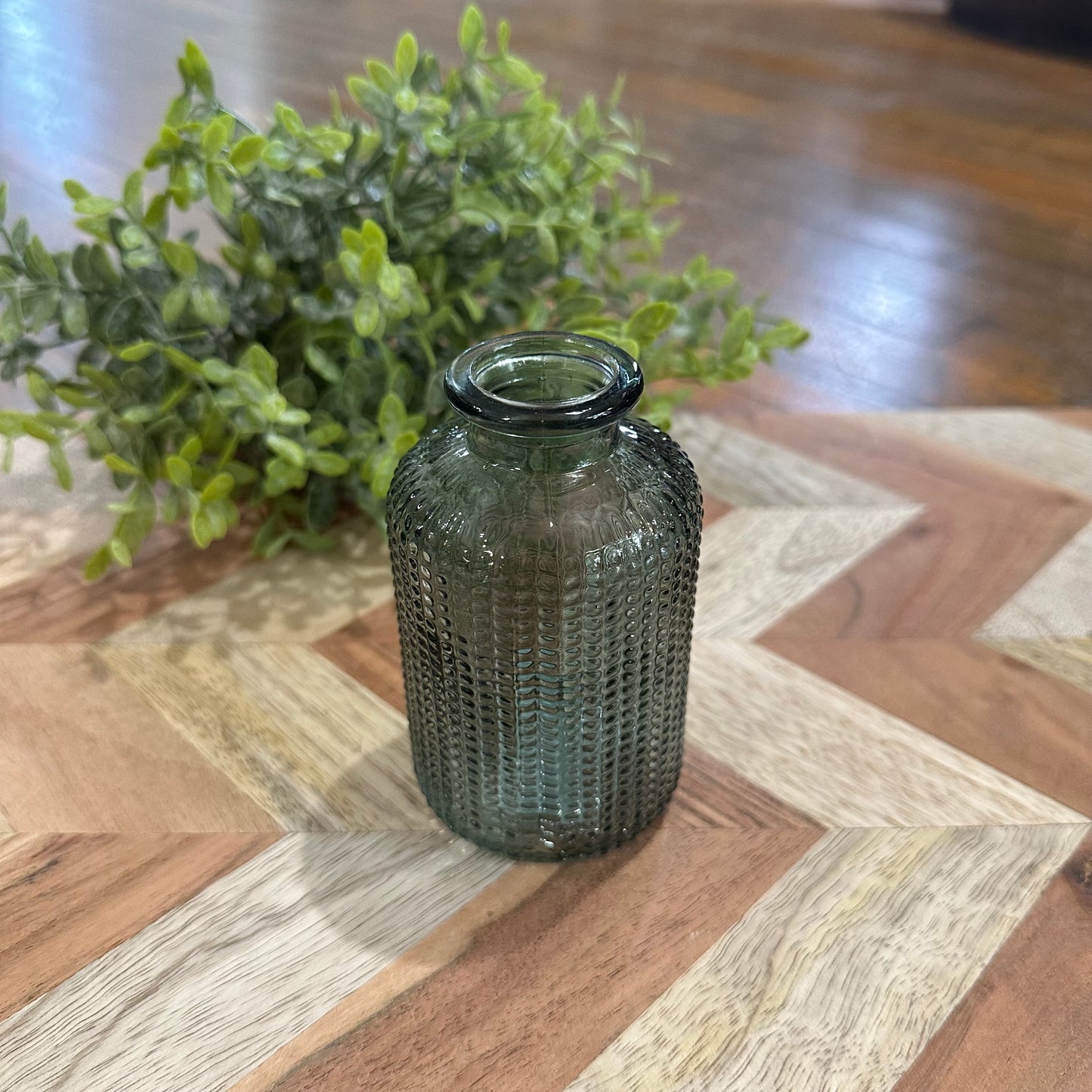 Light Blue Textured Jar