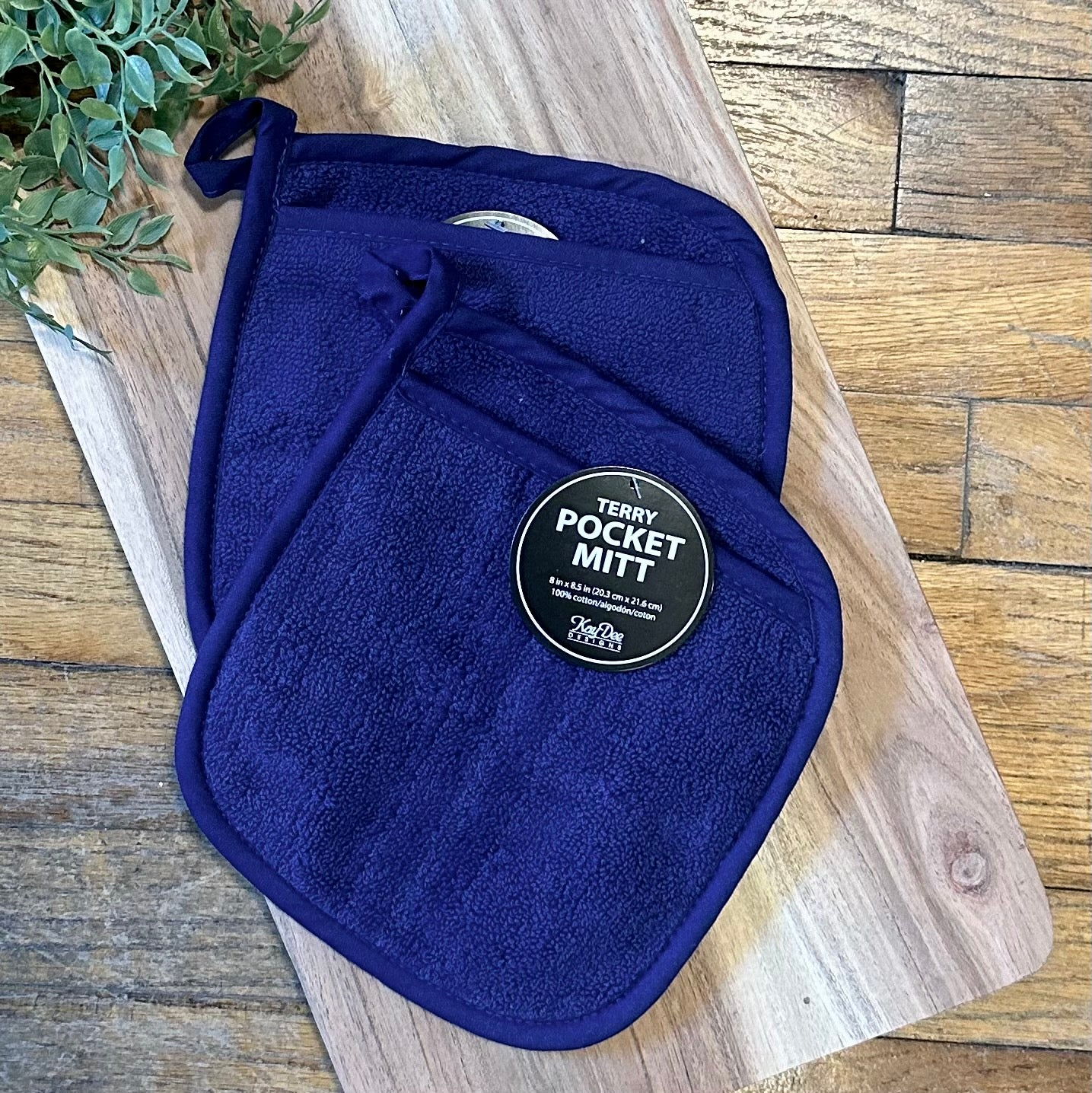 Indigo Terry Pocket Mitt