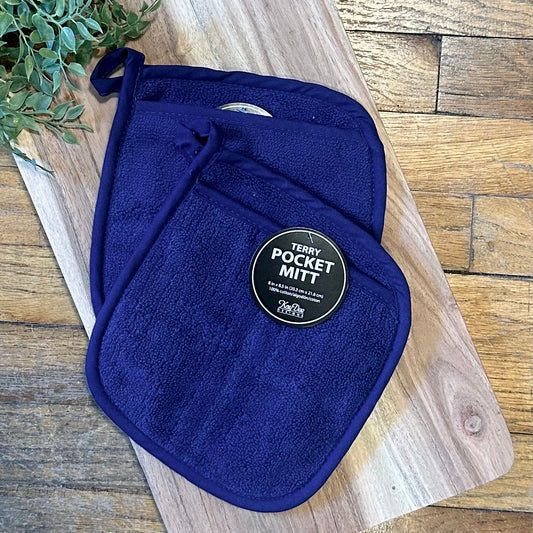 Indigo Terry Pocket Mitt