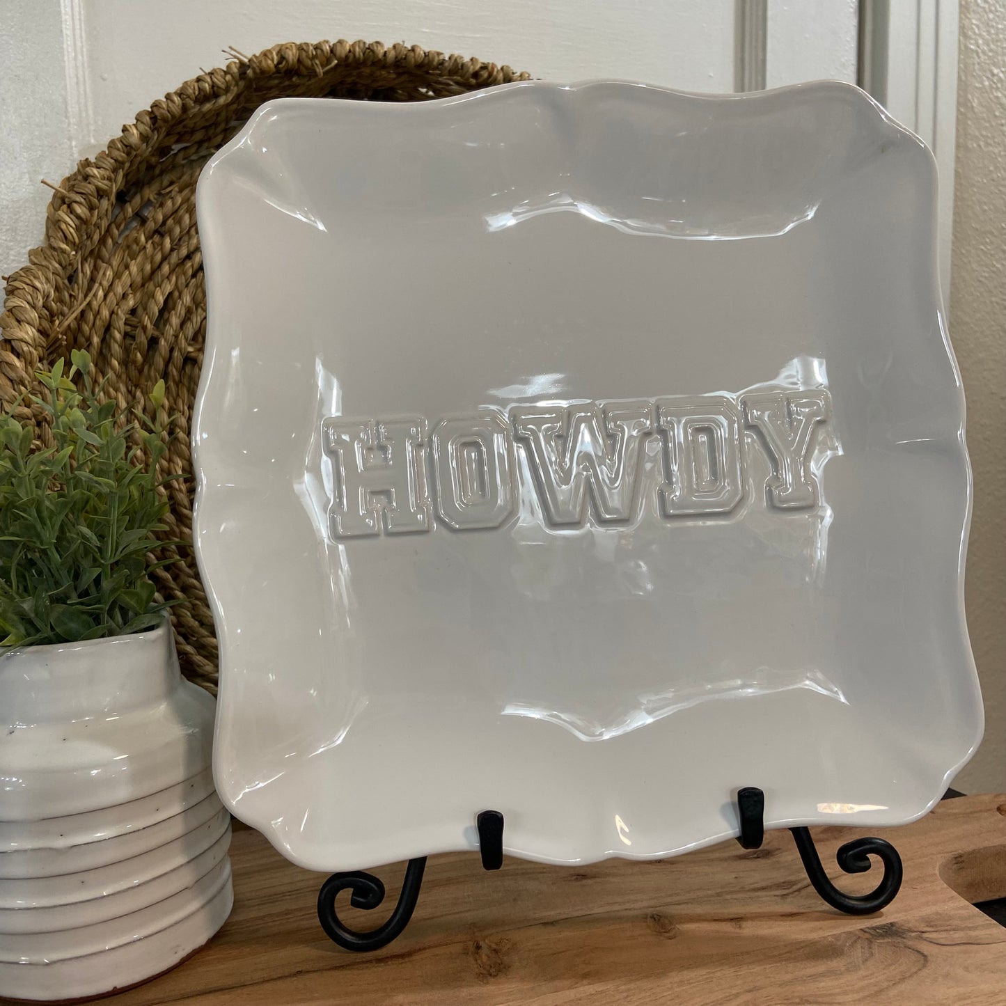 Howdy Square Platter