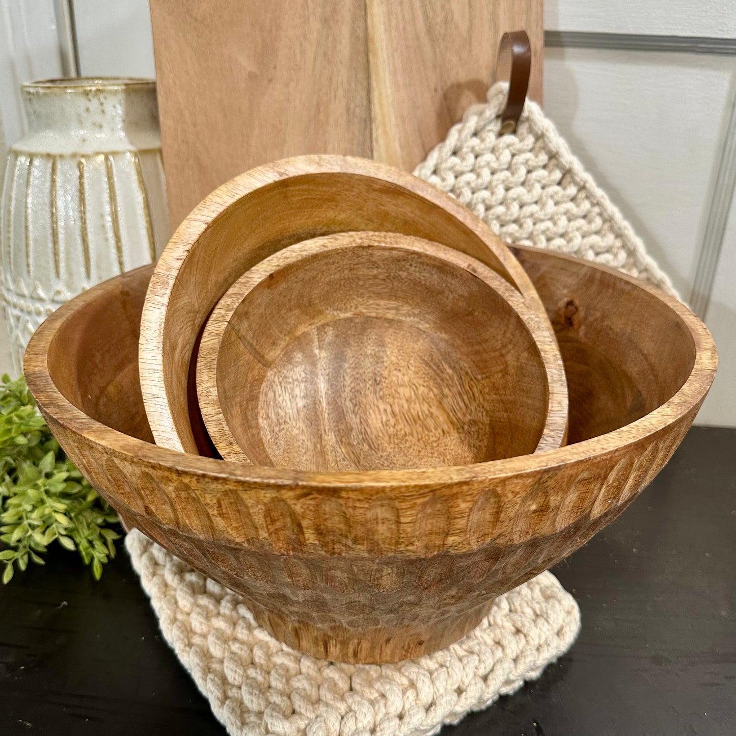 Wooden Bowls (Set of Three)