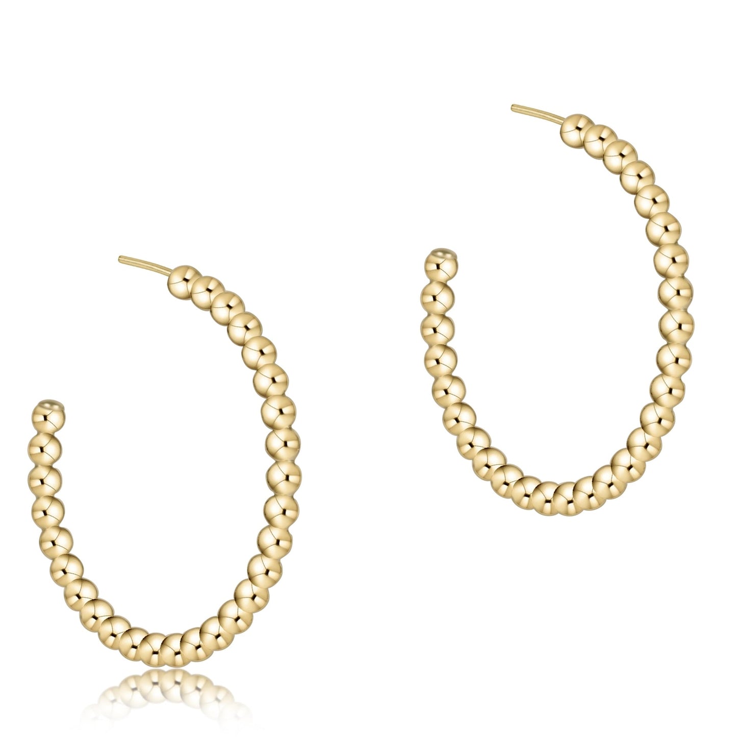 enewton Beaded Classic 1.25" Post Hoop- 3mm