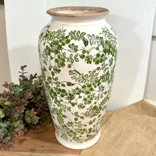 Green Ivy Large Vase