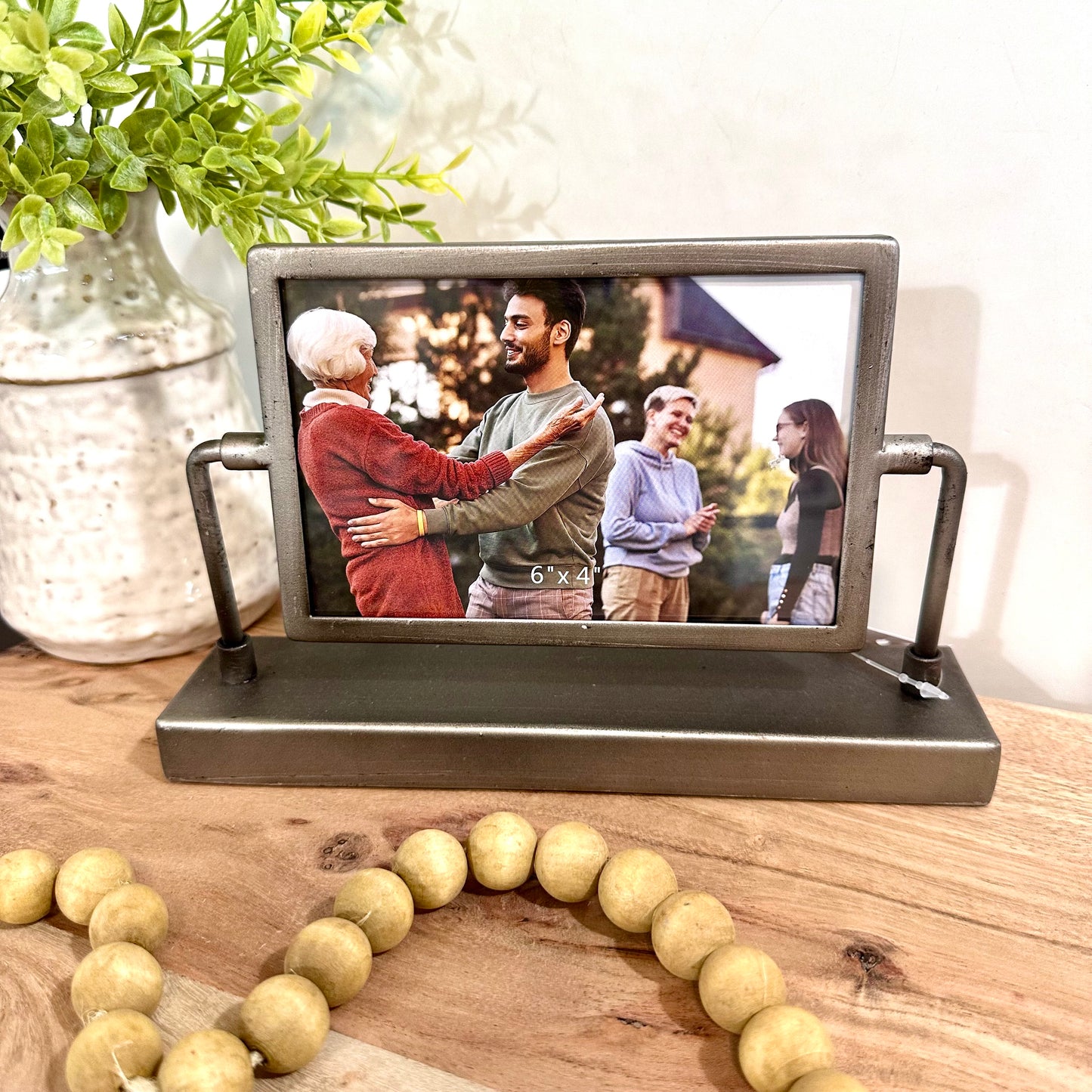 Antique Brass & Silver 4x6 Frame