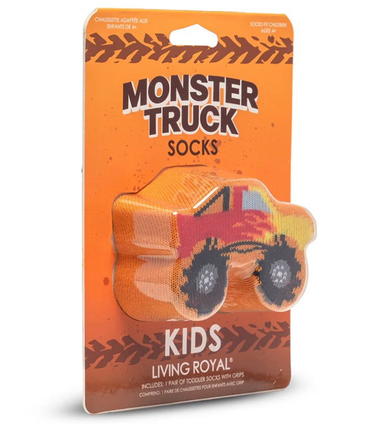 Monster Truck Kids Crew Socks