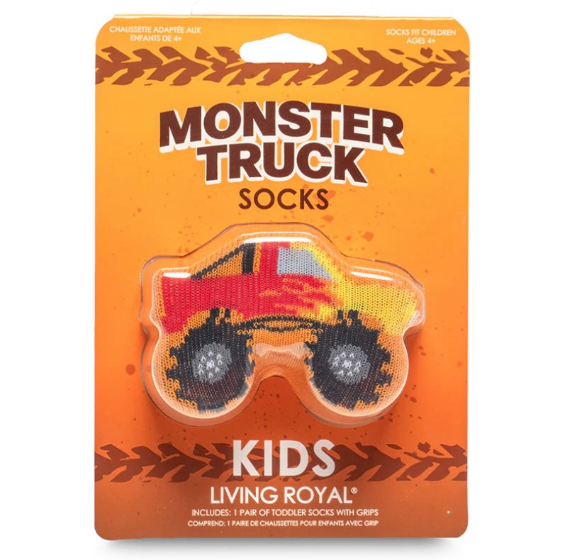 Monster Truck Kids Crew Socks