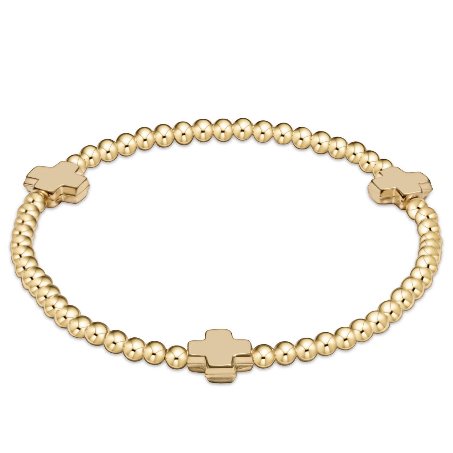 enewton Signature Cross 3mm Gold Bracelet- Gold
