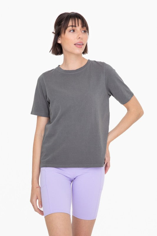 Box Fit Tee in Black, Gray & White