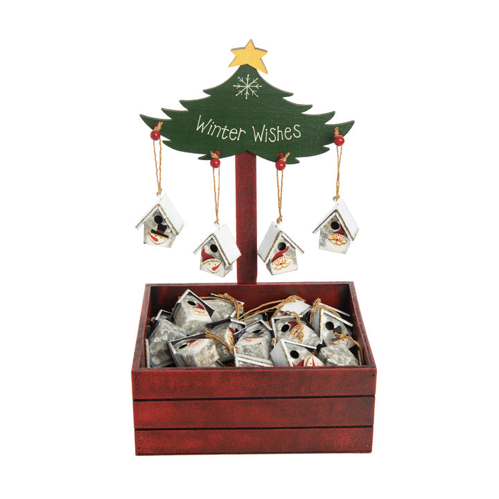 Metal Birdhouse Ornament
