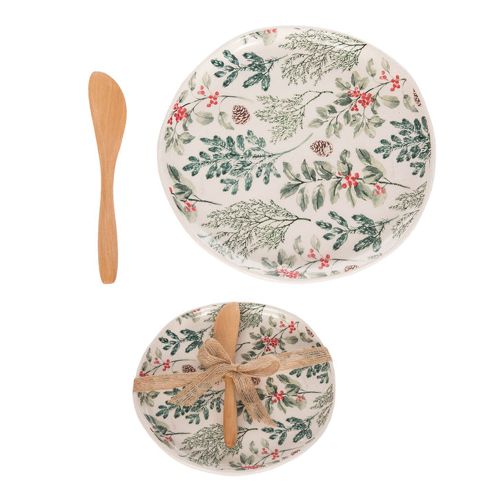 Holiday Appetizer Plate with Spreader