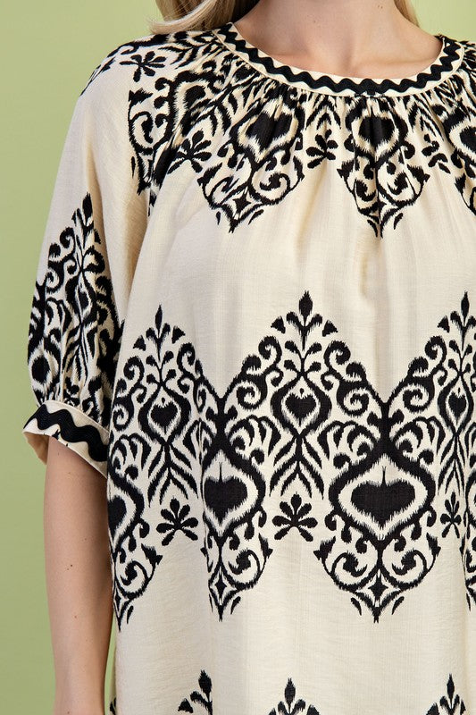 Black Trim Detail Top