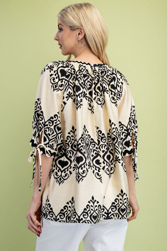 Black Trim Detail Top