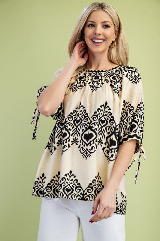 Black Trim Detail Top