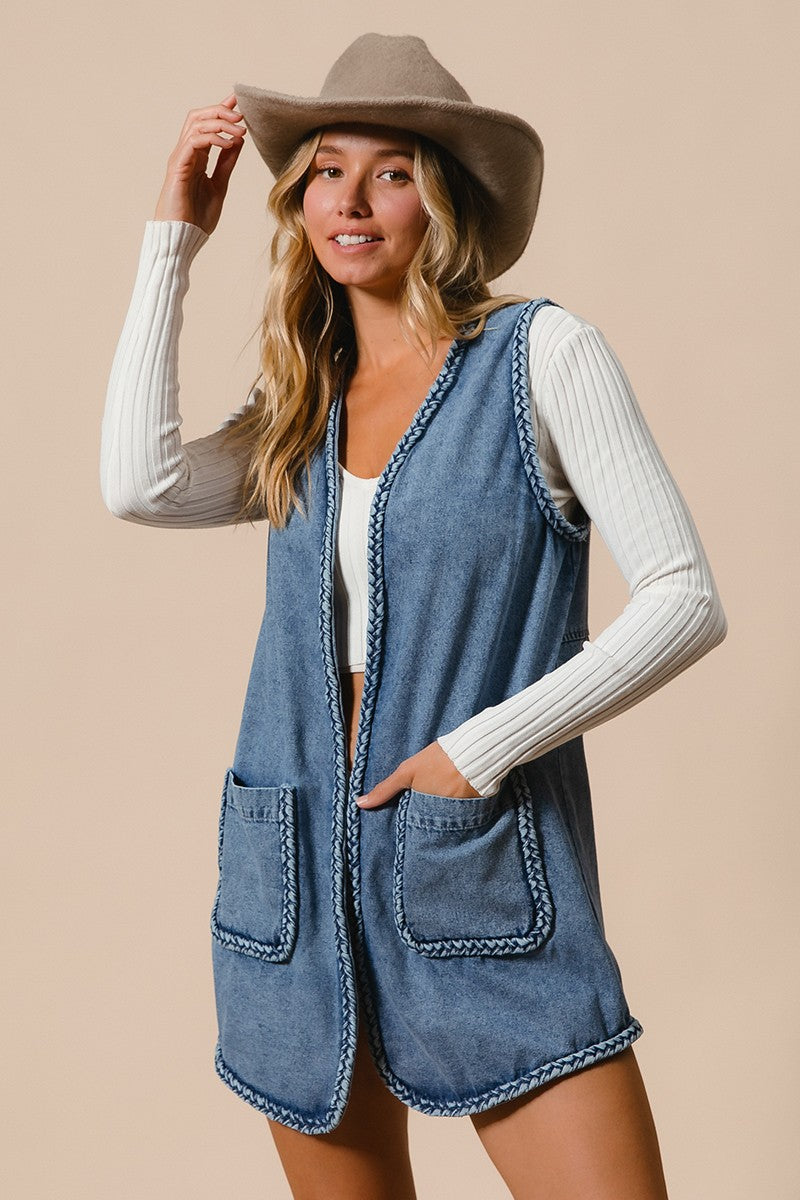 Braided Edge Vest