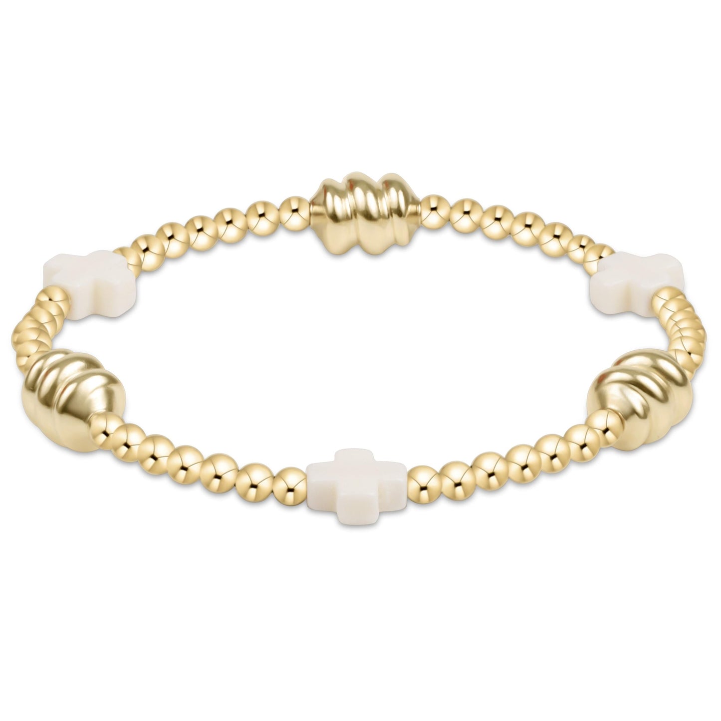 enewton Admire 3mm Cross Off-White Bracelet