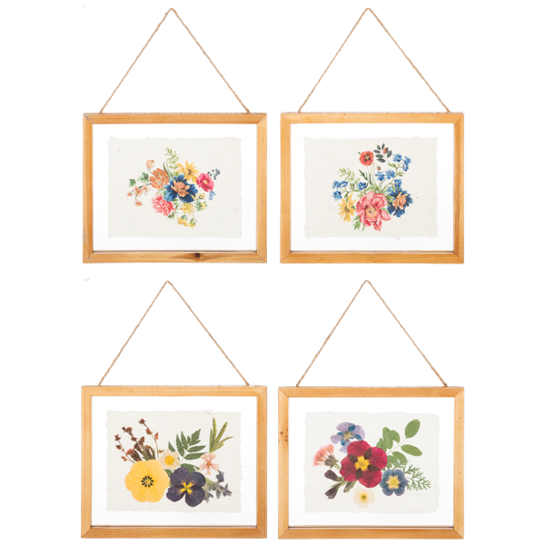Print Floral Glass Wall Art