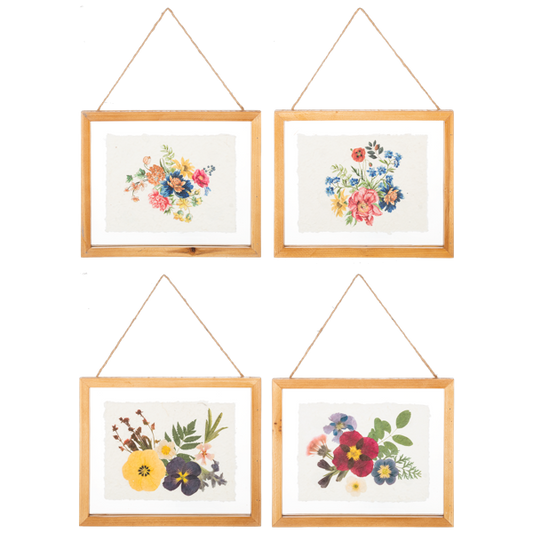 Print Floral Glass Wall Art