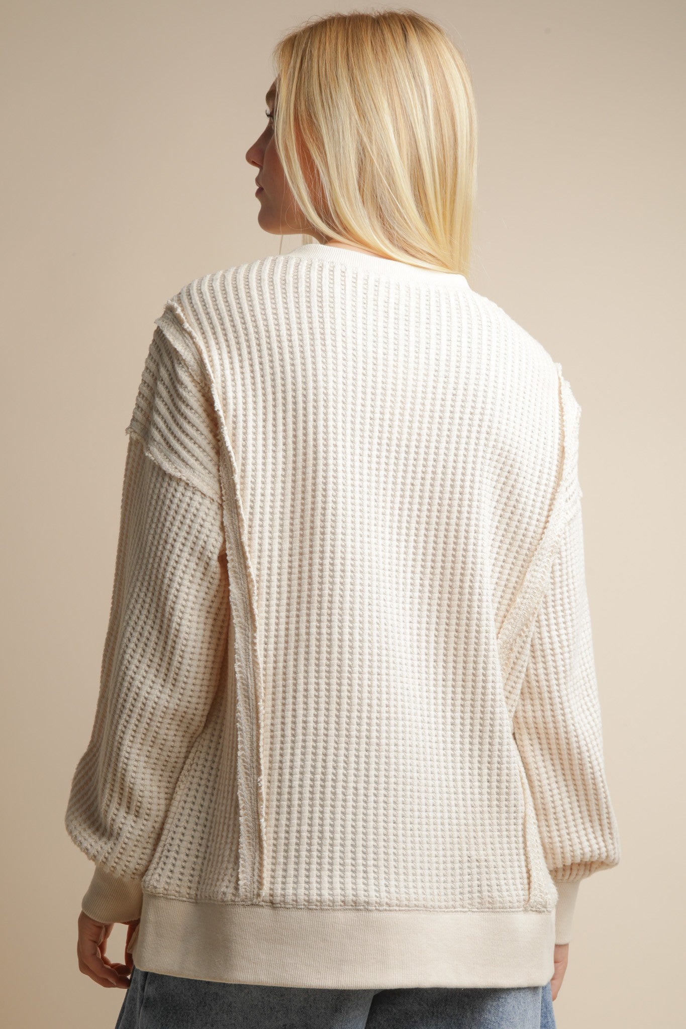 Waffle Knit Pullover