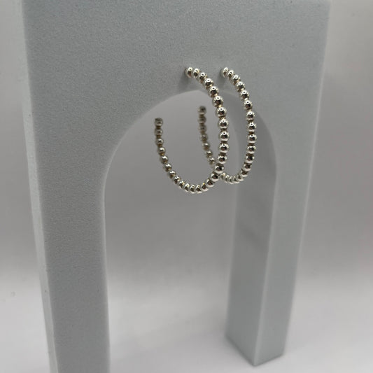 enewton Sterling Silver Bead 1.25 Hoop