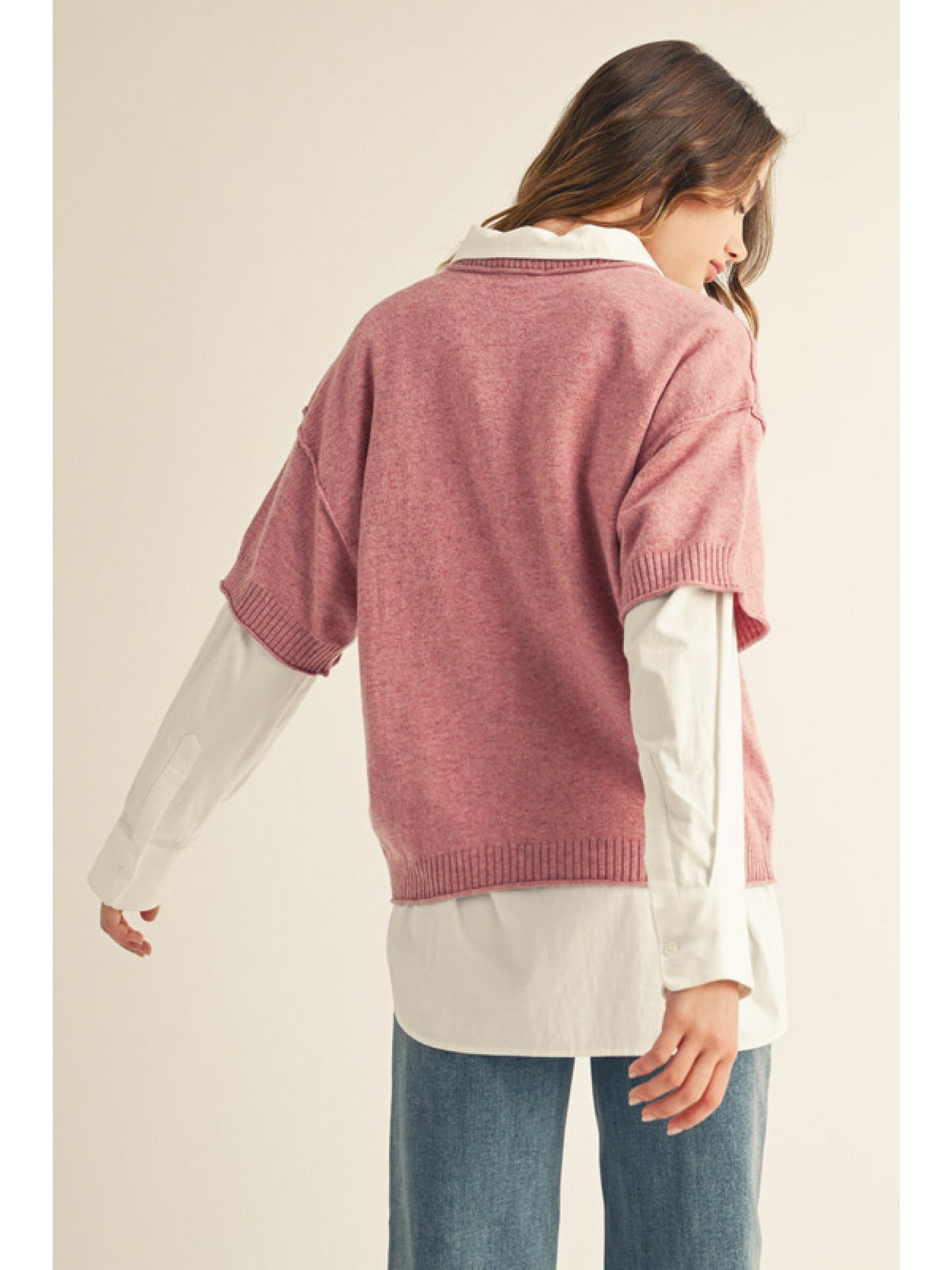 Raw Edge Sweater Top