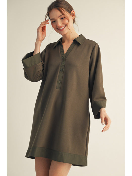 Solid Shift Dress