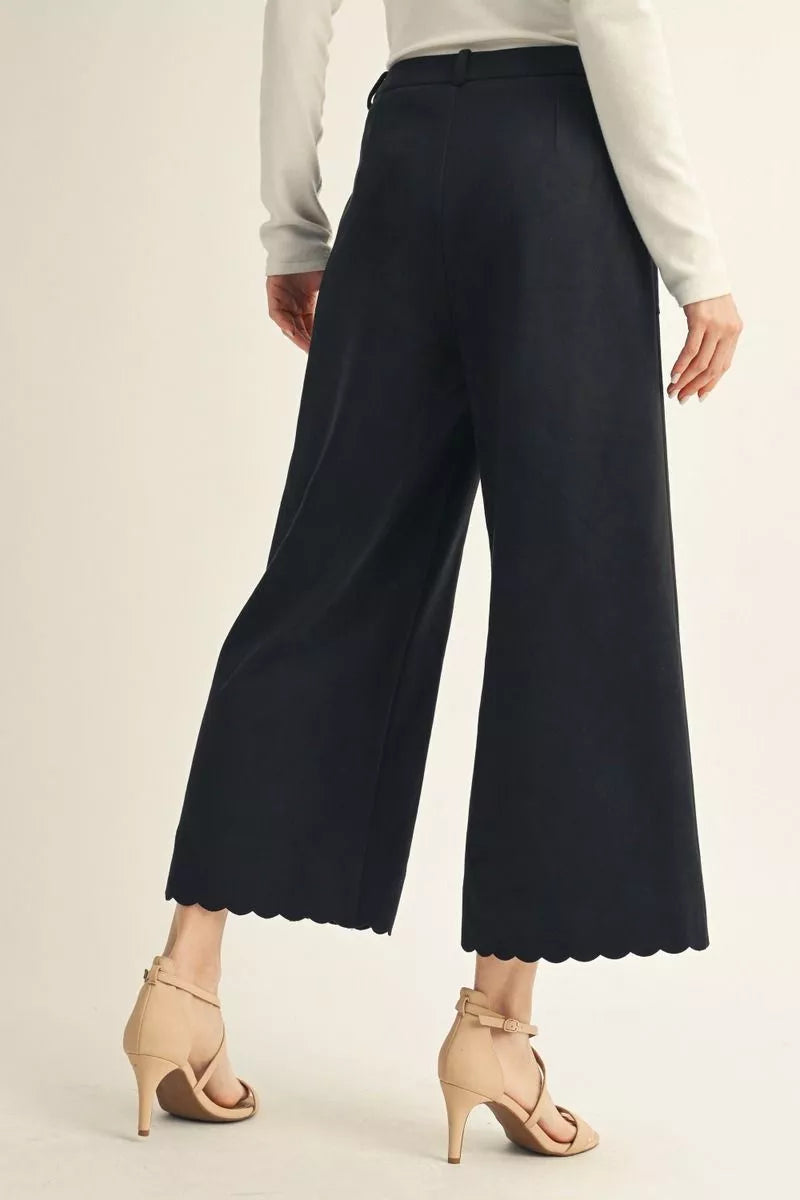 Scallop Trim Pants