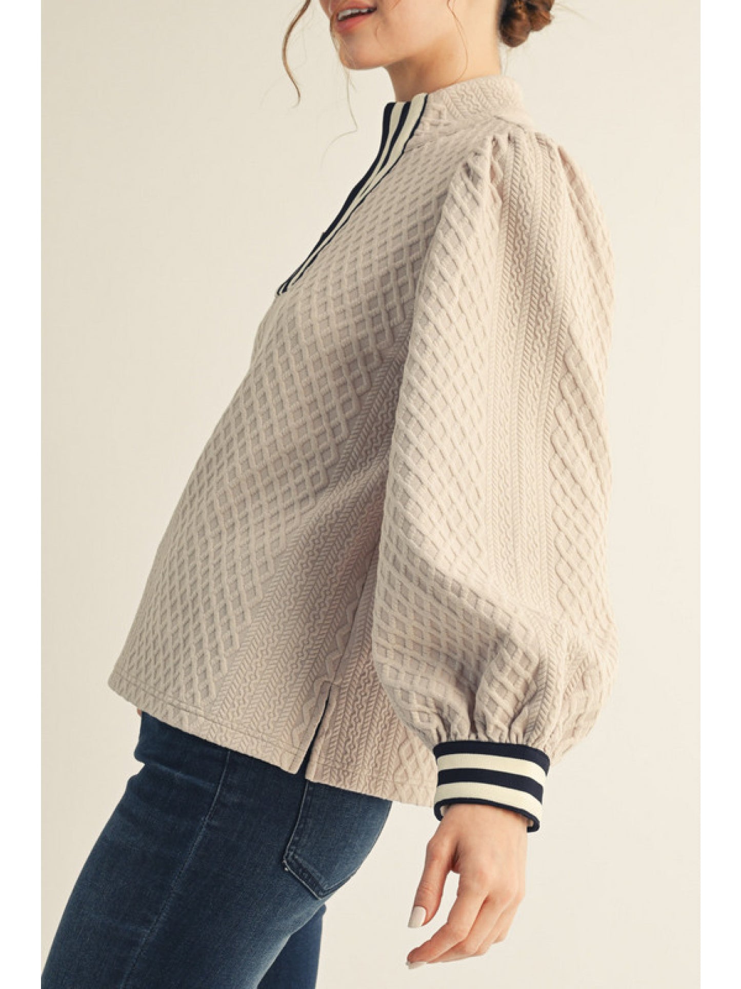 Quilted Zip Up Top
