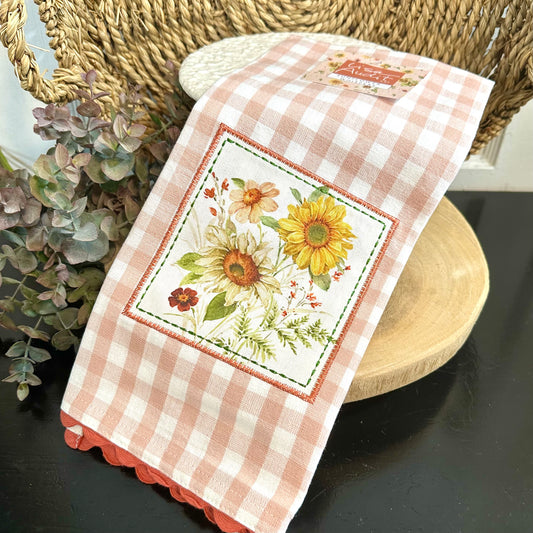 Sunflower Whispers Tea Towel
