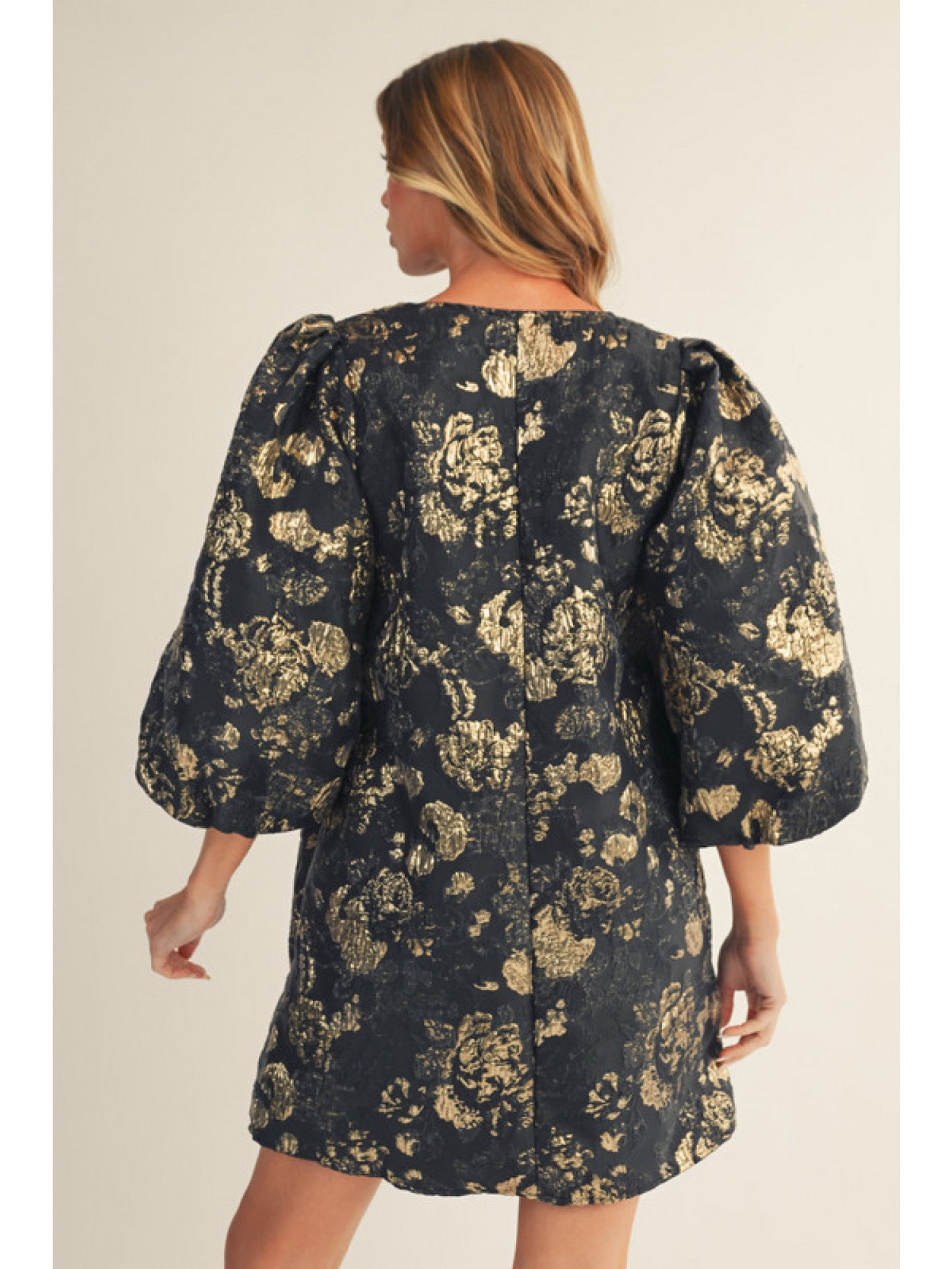 Party Time Puff Sleeve Floral Dress
