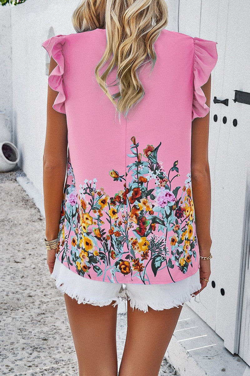 Floral Ruched Top