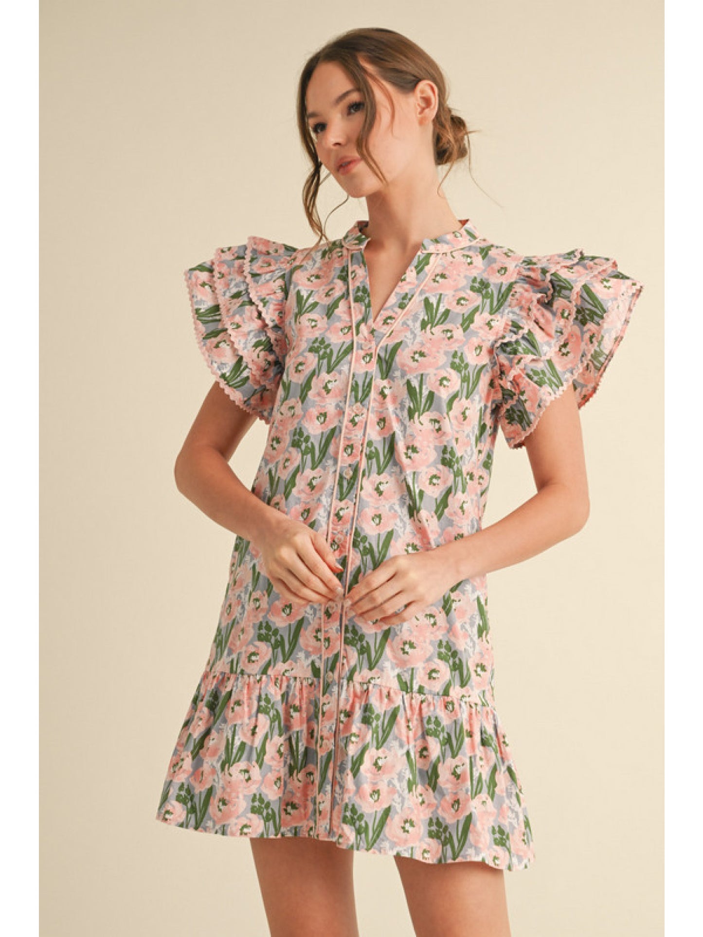 Floral Rick Rack Dress