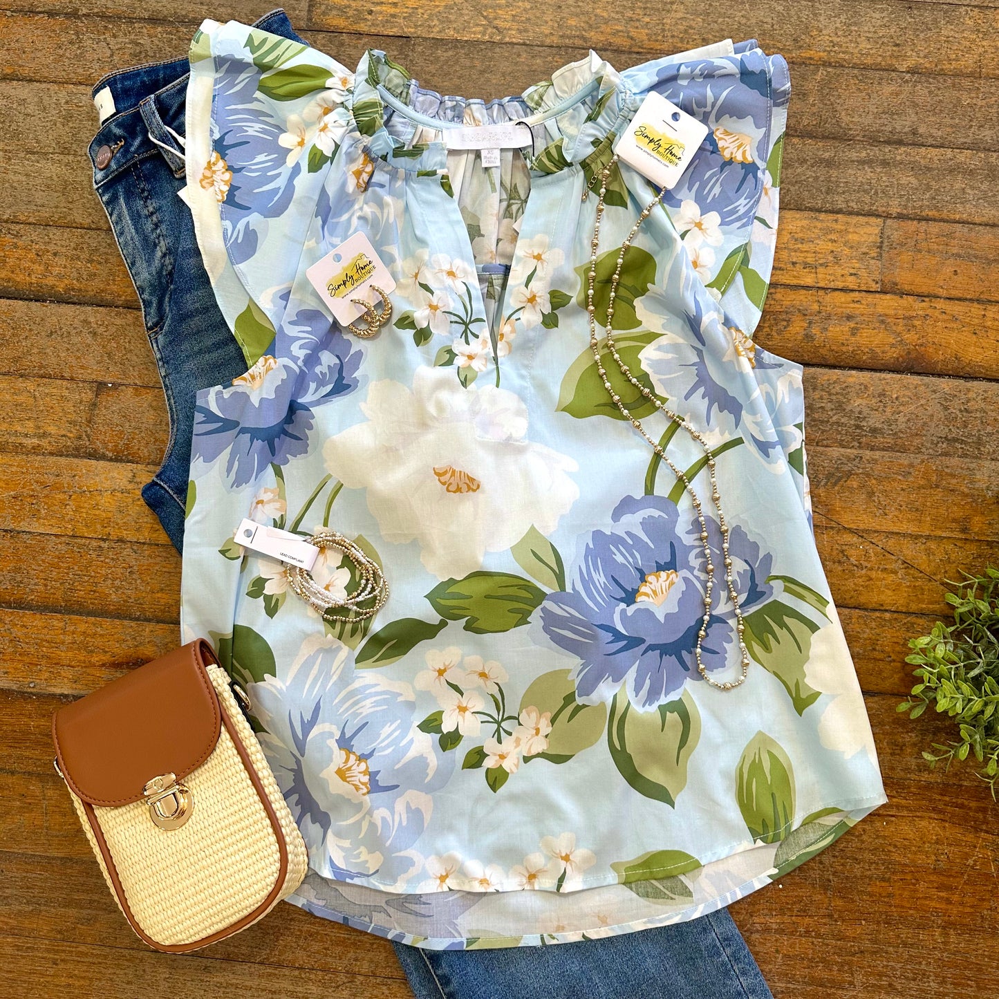 Floral Ruffle Top