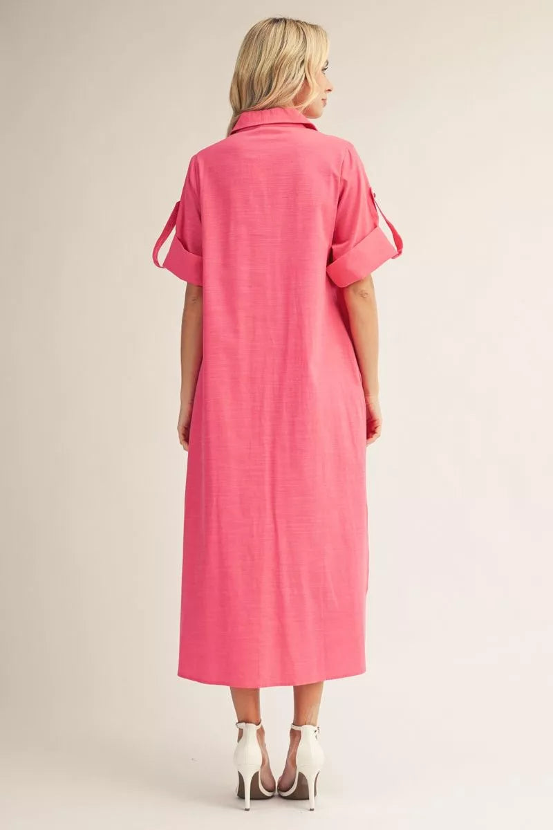 Button Down Midi Dress