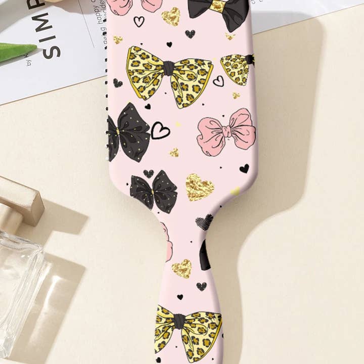 Pink Leopard Hairbrush