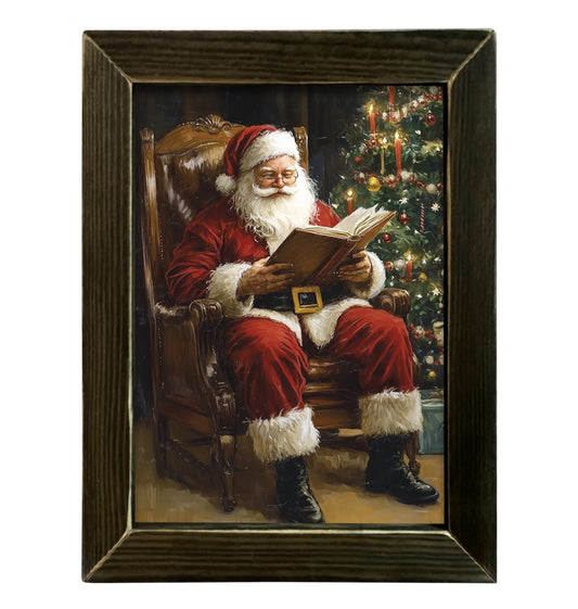 Santa Story Time Wall Print