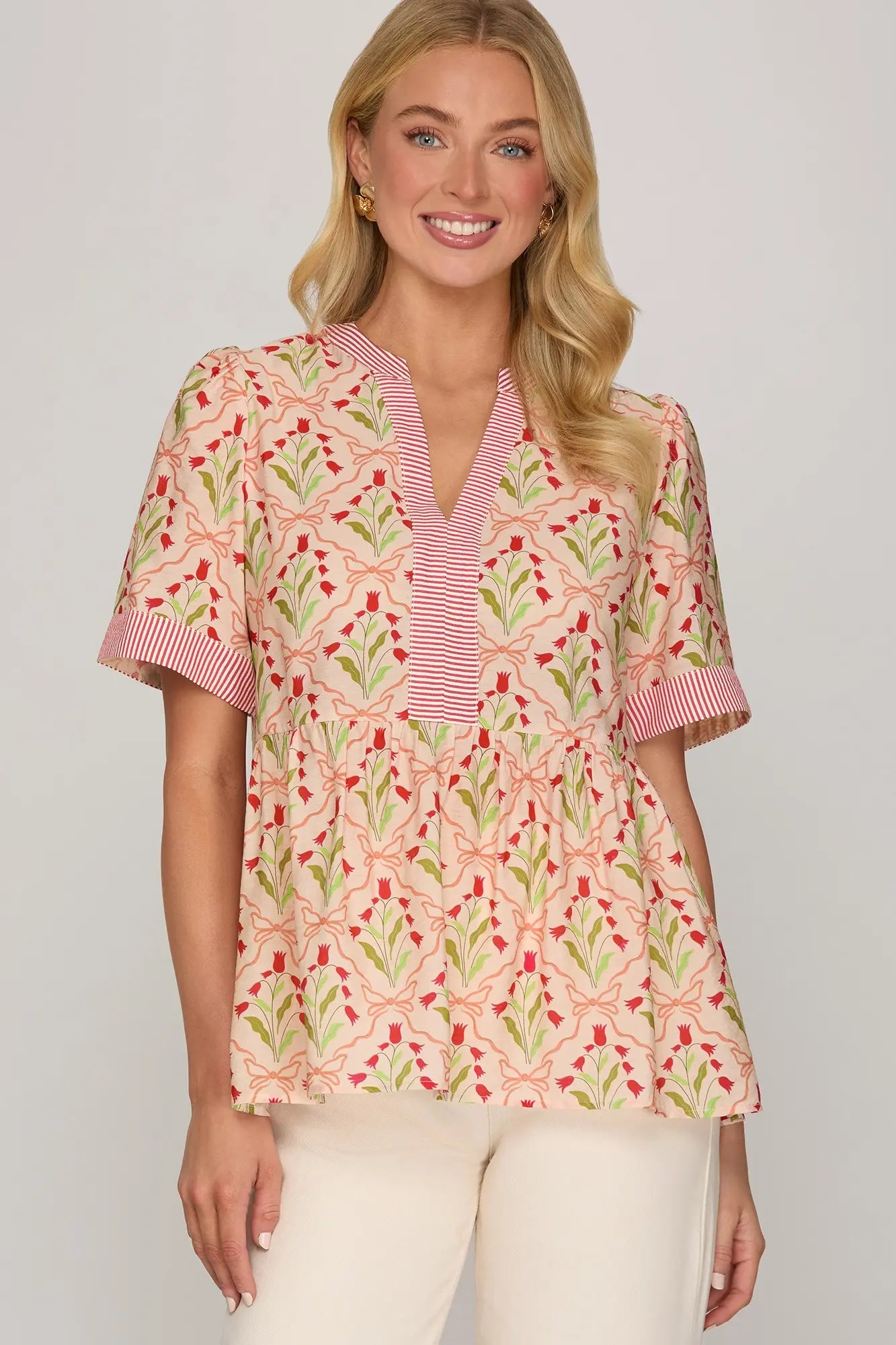 Printed Woven Top