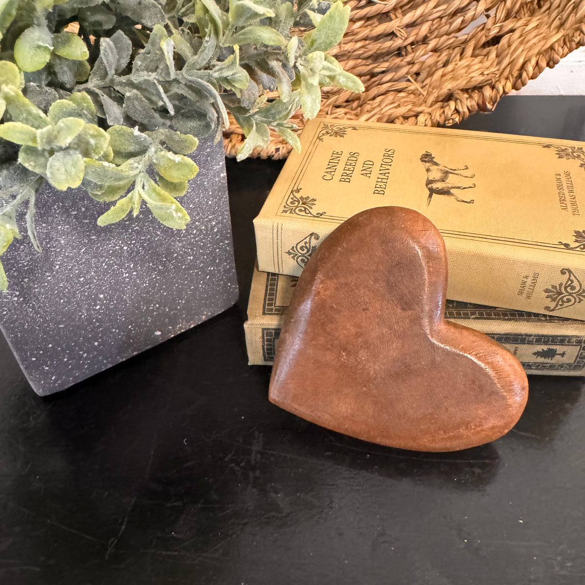 Hand-Carved Natural Mango Wood Heart