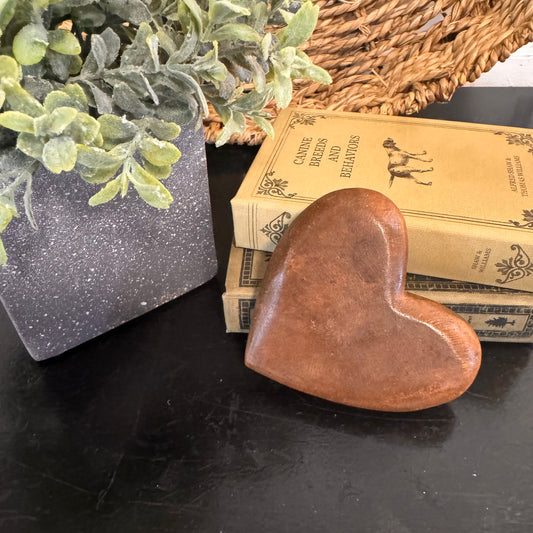 Hand-Carved Natural Mango Wood Heart