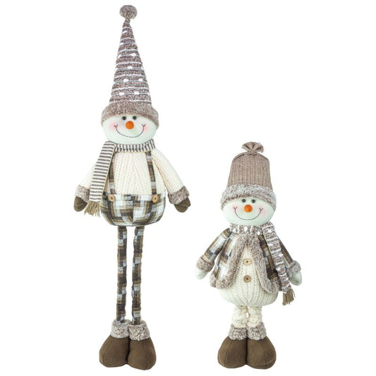 Cocoa Cream Snowman Stretch Legs Plush