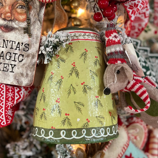 Paper Mache Bell Ornament