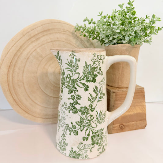 Verte Heirloom Pitcher Vase
