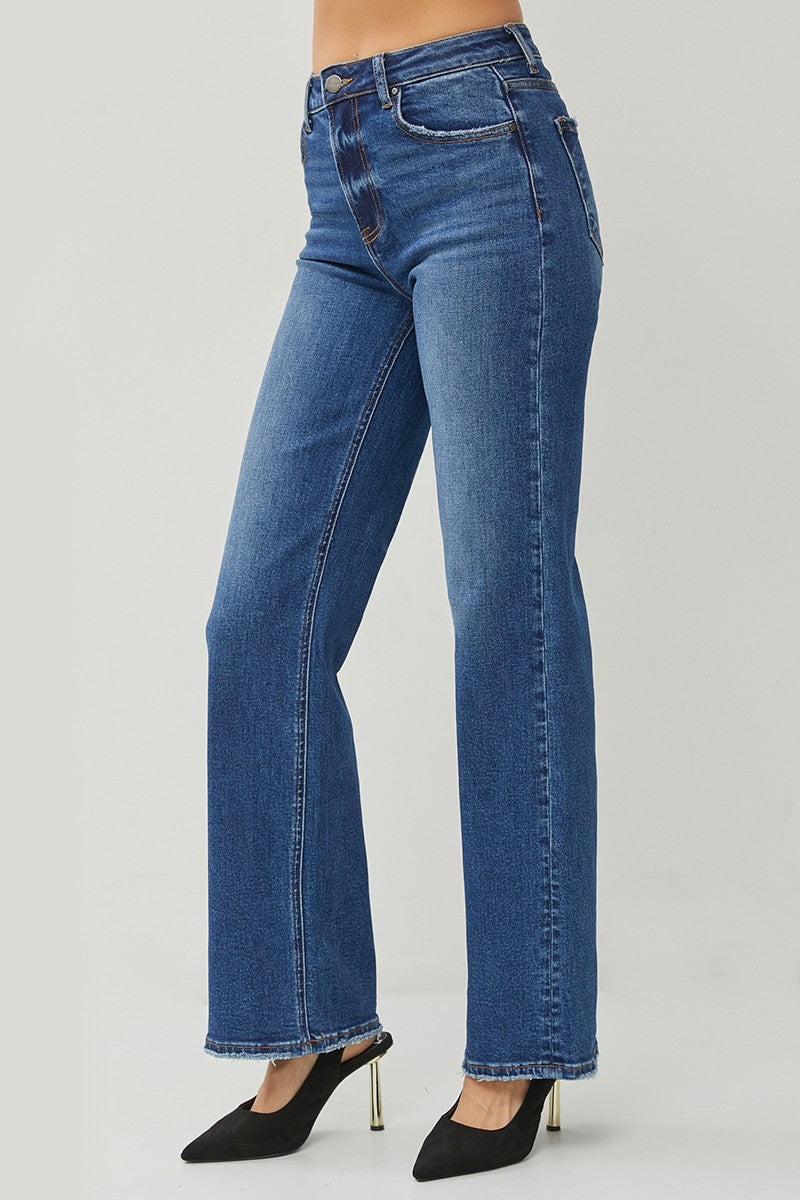 Risen High Rise Straight Denim