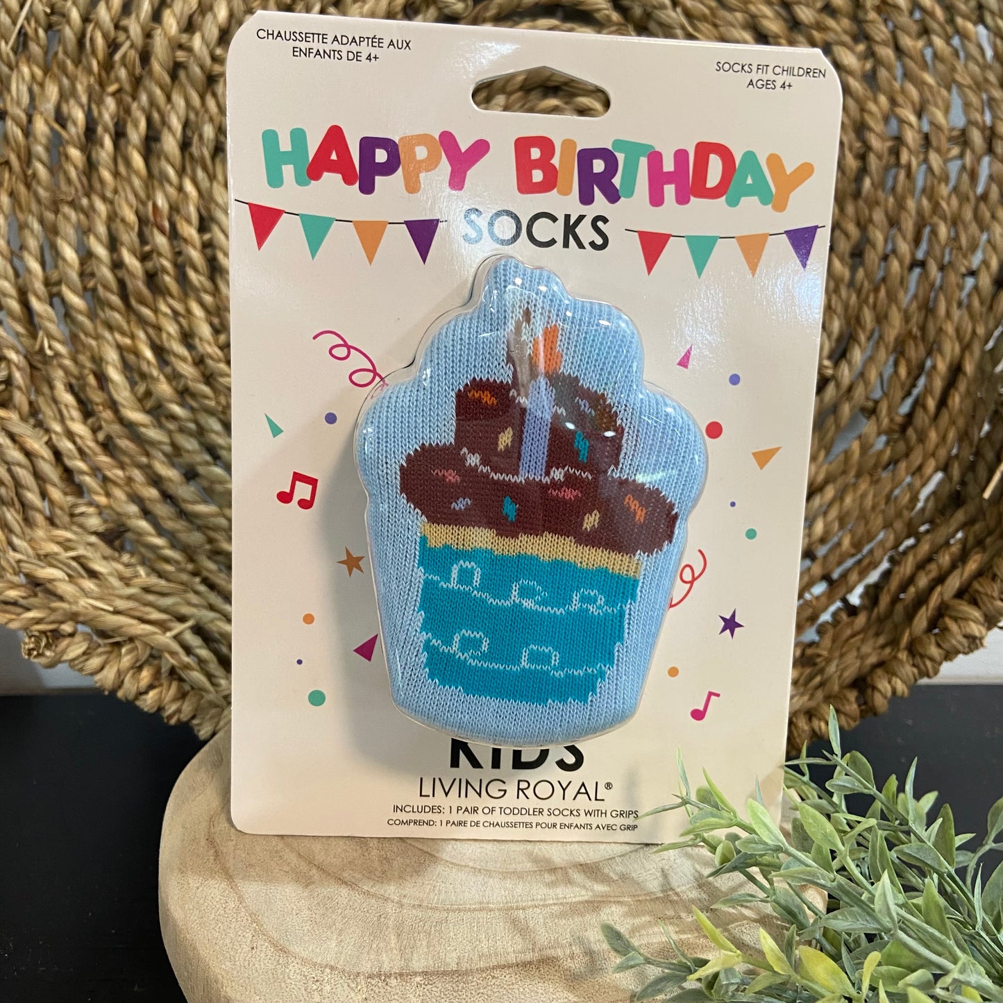 Cupcake Birthday Kids Crew Socks